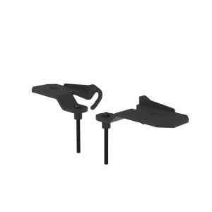 Jeep Wrangler JL Light Mounts - Ditch - KC HiLiTES - Overhead Light Bracket - Black - `21-`23